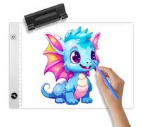 Crafts&Co® Tablette lumineuse A4 | Lightpad LED pour dessin | Accessoire Diamond Painting | 3 niveaux de luminosité | USB | Blanc