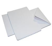 Crafts UK 25 festonné Cartes et enveloppes, Blanc, C5