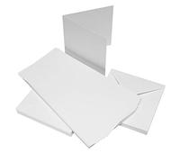 Crafts UK 599, 50 Cartes et enveloppes Blanches 6 x 6, Carte, 60 x 91 x 3,81 cm