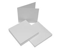 Crafts UK Cartes et enveloppes Blanches Lot de 25-7 x 7