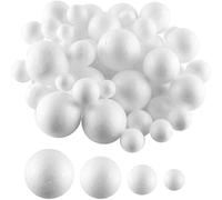 Crafts UK Lot de 10 boules de polystyrène solides en mousse de polystyrène 60 mm 6 cm