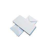 Crafts UK Lot de 50 Cartes dentelées et enveloppes Blanches - 12,7 cm x 12,7 cm, Blanc, 100 x 78 mm