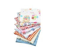 Craftsfabrics 8pcs 40cmx 50cm Cartoon Animals Enfant's Fat Quarters Bundle 100% coton