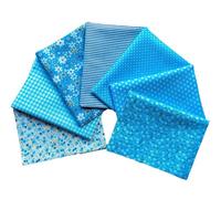 CraftsFabrics coupon tissus 50cm x 50cm Paquet de quartiers de graisse de 100% coton - Pour Quilting, Scrapbooking, Couture, Arts & Crafts, Projets De Bricolage, Collage (Bleu)