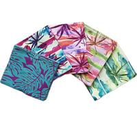CraftsFabrics Lot de 5 coupons de tissu Motif floral Hawaï 45 cm x 55 cm 100 % coton Idéal pour les loisirs créatifs, le patchwork et la couture