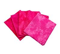 CraftsFabrics Lot de 5 coupons de tissus imprimés abstraits, 45 cm x 55 cm, 100 % coton (rose)