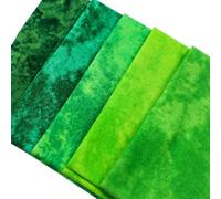 CraftsFabrics Lot de 5 coupons de tissus imprimés abstraits, 45 cm x 55 cm, 100 % coton (vert)