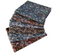 CraftsFabrics Lot de 6 tissus en coton à motifs cachemire pour patchwork, loisirs créatifs, couture
