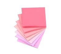 CraftsFabrics Lot de 7 carrés de tissu prédécoupés 100% coton sergé de couleur unie pour couture, matelassage, scrapbooking, patchwork, vêtements - Rose pastel - 40,6 x 50,8 cm