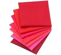 CraftsFabrics Lot de 7 carrés de tissu prédécoupés 100% coton sergé de couleur unie pour couture, matelassage, scrapbooking, patchwork, vêtements - Rose pastel - 40,6 x 50,8 cm