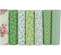 CraftsFabrics Lot de 7 coupons de tissu 100% coton imprimé (40,6 x 50,8 cm) pour le quilting, le scrapbooking, les loisirs créatifs, le bricolage et le collage