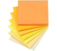 CraftsFabrics Lot de 7 coupons de tissu prédécoupés 100% coton sergé de couleur unie pour couture, matelassage, scrapbooking, patchwork, vêtements pour bébé - Jaune - 40,6 x 50,8 cm