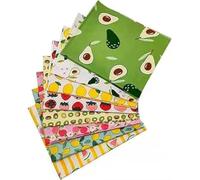 CraftsFabrics Lot de 8 coupons de coton sergé multicolores pour matelassage, scrapbooking, patchwork, arts et artisanat, projets de bricolage, collage 40 cm x 50 cm
