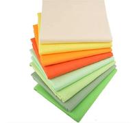 CraftsFabrics Lot de 8 coupons de tissu en coton prédécoupé pour patchwork, matelassage, couture, bricolage, décoration, travaux manuels - 40 cm x 50 cm - Couleur unie