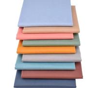 CraftsFabrics Lot de 9 coupons de tissu unis en sergé 100 % coton pour patchwork, matelassage, scrapbooking, couture, loisirs créatifs