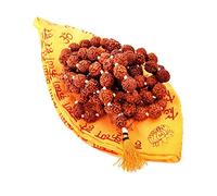 CraftsLook Jaap Mala Rudraksha avec sac Jaap Gaumukhi 108 + 1 perles de 10-12 mm