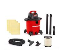 CRAFTSMAN CMXEVBE18590 9 Gallon 4.25 Peak HP Wet Dry Vac, Portable Shop Vacuum Wet and Dry with Filter, 3 Dust Bags, Hose and Attachments for Home, Garage and Automotive Cleaning