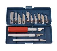 Craftsman Hobby Couteau Ensemble, 13 Pcs Couteau À Découper Bois Sculpture Ciseau Ensemble en Acier Main Tenir Travail du Bois Whittling Cutter Outils De Sculpture Portables