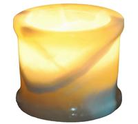 CraftsOfEgypt Photophore en pierre d'albâtre égyptien/marbre véritable