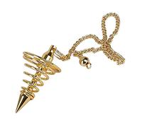 CRAFTSTRIBE Golden Crystal Healing Pendulum|Golden Gemstone Rock Crystal Hexagonal Pointed Reiki Chakra Pendant Pendulum