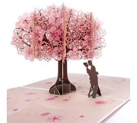 CraftWerk Carte pop-up 3D Fleurs de cerisier Carte de bon pour mariage, Saint-Valentin et anniversaires Carte de vœux élégante avec enveloppe