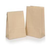CraftWerk Sacs cadeaux en papier kraft - Idéal comme sac à remplir soi-même pour les anniversaires d'enfants et les calendriers de l'Avent DIY 2024, marron, 050 Stück (26 x 16 x 6 cm)