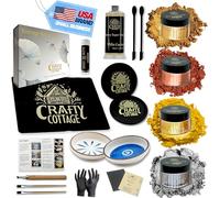 Crafty Cottage Kit de réparation Kintsugi à faire soi-même - 23 pièces de colle céramique dorée d'art japonais - Kit complet de réparation de poterie pour débutants - Cadeau artisanal unique pour