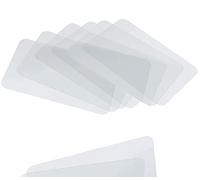 CraftyCrocodile Lot de 6 Sets de Table en Plastique Transparent - Protection de Table en Vinyle pour Salle à Manger, Cuisine, Bureau, Table à Peindre, étagères - Résistants à la Chaleur, Transparents