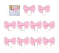 CRAFTYMELODY 10 marque Page en Velours avec Clip Doré en Tissu Non Tissé avec Nœud pour Page Papier Classeur Pinces en Fer Accessoires pour Livres