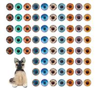 CRAFTYMELODY 100 pièce 10 Styles Yeux de Dragon en Verre 10mm Yeux de Couleurs Assorties Accessoires de Fabrication de Poupée Cabochon en Verre Embellissement des Yeux Ronds