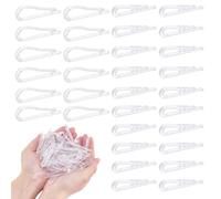 CRAFTYMELODY 100 Pince Crocodile Transparente en Plastique en Forme de U 2 Styles pour Collier Cravate Vêtements Chemise