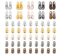 CRAFTYMELODY 1000 embout à Sertir 5 couleurs Embouts de Perles en Fer Cache Nœuds Embouts de Perles Ouverts en Métal Pliables Accessoires de Bijoux