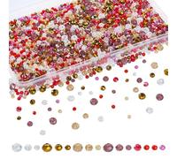 CRAFTYMELODY 1170 pièce de Perles de Verre à Facettes de 4mm 6mm 8mm Fil de Perles de Verre Opaques Rondelles en Vrac Perles D'Espacement Colorées Attrape Soleil