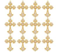 CRAFTYMELODY 12 breloque Croix Gothique en Strass Pendentif en Cristal Idéal pour la Fabrication de Bijoux Idéal pour le Festival de Pâques 75x50x7mm