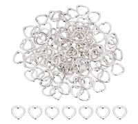 CRAFTYMELODY 120 pièce de Cadre de Perles en Forme de Cœur en Alliage Argenté Antique de Style Tibétain Perles Creuses en Forme de Cœur Breloques de Connecteur D'Amour en Métal
