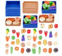 CRAFTYMELODY 126 Mini Légumes Miniatures en Résine pour Maison de Poupée 22 Styles Figurines Micro Aménagement Paysager Décoration pour Bricolage Artisanat Accessoires
