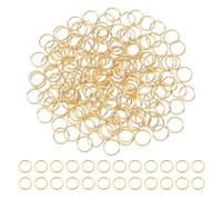CRAFTYMELODY 180 anneau de Jonction Ouvert Plaqué Or 24K 10mm 304 anneaux de Jonction Ouverts en Acier Inoxydable Connecteurs de Bijoux en Métal Doré