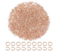 CRAFTYMELODY 2000 pièce de 304 anneaux de Jonction Ouverts en Acier Inoxydable 3mm Or Rose Anneaux Brisés Ronds en Métal Connecteurs de Bijoux Anneaux de Liaison