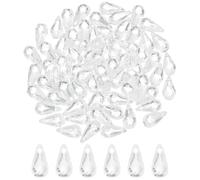 CRAFTYMELODY 240 pièce des Breloques en Forme de Larme à Facettes en Acrylique Perles en Forme de Larme Pendentifs Transparents Percés Sur le Dessus Breloques en Forme de Larme