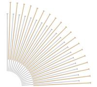 CRAFTYMELODY 300 épingle à Tête Plate (2 styles 304 têtes de Perles en Acier Inoxydable) Tête Pliable Épingles à Œil Assorties Accessoires pour la Fabrication de Bijoux et de Loisirs Créatifs.