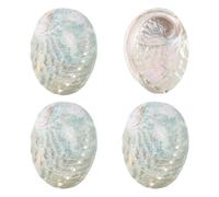 CRAFTYMELODY 4 Pièces Coquilles Ormeau Vert Clair de Mer Bol Coquillage Ormeau 2 à 3 Pouces Naturel Bol Purificateur Support Brûleur Sauge