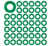 CRAFTYMELODY 50 breloque en Forme de Donut en Jade Naturel Perles Creuses Vertes de 9mm Pendentifs Ronds et Plats en Jade Grand Trou Breloque Pendante