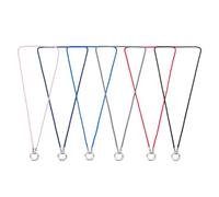 CRAFTYMELODY 6 collier Porte Lunettes Bicolore en Nylon Sangle pour Lunettes Autour du Cou Chaîne avec Fermoir Rond en Laiton