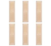 CRAFTYMELODY 6Pcs Miniatures Persiennes Fenêtre Rectangulaire Modèle Fenêtres Bois Petites Persiennes Cadres Fenêtre Meuble Ornement