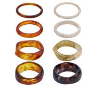 CRAFTYMELODY 8 bracelet en Résine Acrylique 8 styles Bracelet Fini Transparent Irrégulier Grand Carré Bracelet Géométrique Coloré à la Mode