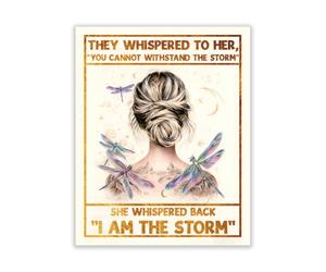 CRAFTYMELODY Affiche Murale Bohème avec Citation Positive Inspirante Libellule Décoration Murale Style Street Art 11x13.8(5) cm ((1) Pouce).