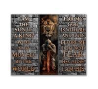CRAFTYMELODY Affiche Murale Représentant Un Lion Guerrier Chrétien Décoration Murale Inspirante Œuvre d'art Motivante sur Le Thème de la Foi pour la Décoration Intérieure 13.8x11(5) cm ((1) Pouce)