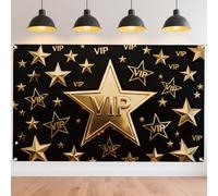 CRAFTYMELODY Bannière Décorative VIP pour Soirée 7244 x 3.2cm Motif Tapis Rouge Thème Cinéma Idéale pour les Événements Muraux et les Photomatons. Œillets Inclus. Cordon de (2)(7) m.