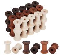 CRAFTYMELODY Bobines Vides en Bois 30 couleurs pour Fil Textile Broderie Ruban Couture Loisirs Créatifs