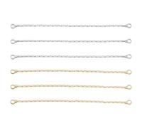 CRAFTYMELODY Boucles D'Oreilles Cartilage en Laiton Platine Doré pour Femmes et Hommes 12 pièce Connecteur de Boucle D'Oreille Chaîne Convertible Chaîne Pendante Breloque